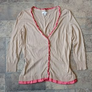 New York & Company ruffled cardigan size small